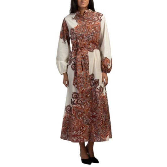 Le Ragazze Dresses & Skirts - LE RAGAZZE Made In Italy Bandana Print Maxi Shirt Dress